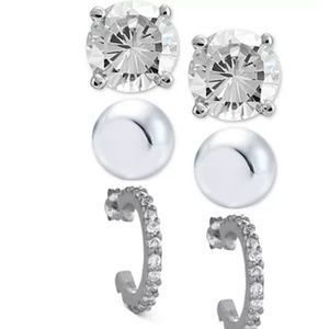 Cubic Zirconia Sterling Silver Earring